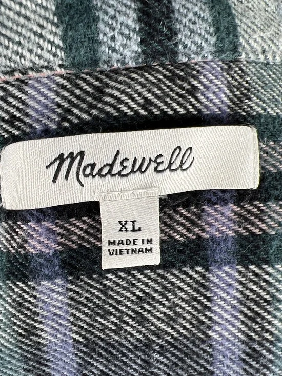 Madewell Flannel Sunday Shirt in Cronston Plaid Size XL - Picture 4 of 8